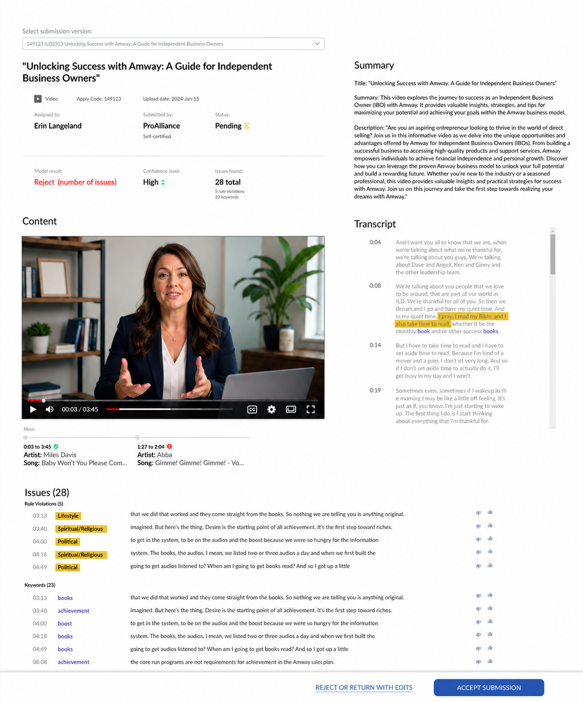 The Content Compliance Reviewer — built around interviews with the reviewers themselves.