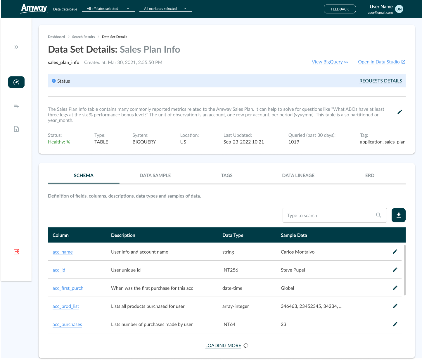 Big-Data Query Reviewer interface