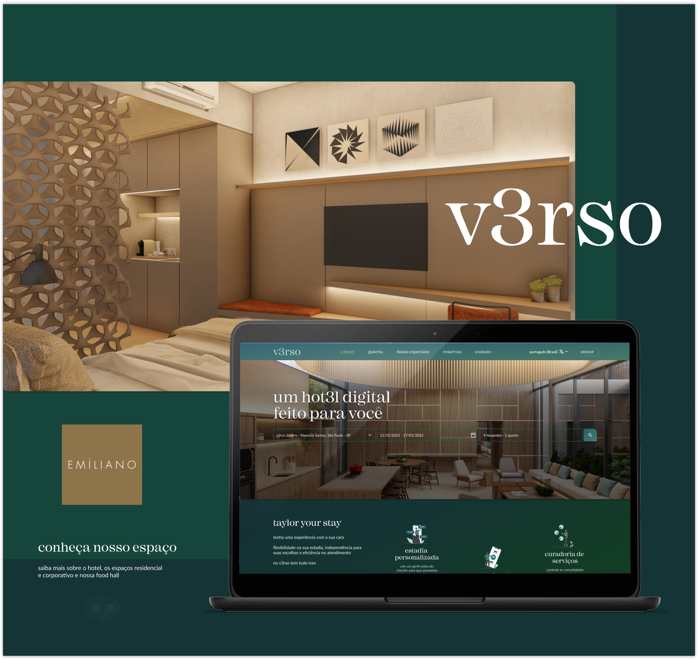v3rso by Emiliano — hotel-stay app with a tailored guest experience.